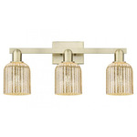 Bridal Veil 716 Bathroom Vanity Light - Antique Brass / Mercury