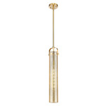 Pilaster MW Pendant - Champagne Bronze / Matte White