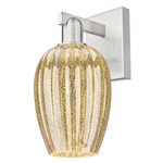 Preston Flute Wall Sconce - Brushed Satin Nickel / Mercury