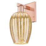 Preston Flute Wall Sconce - Antique Copper / Mercury