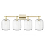 Preston Jar Bathroom Vanity Light - Antique Brass / Clear