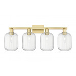 Preston Jar Bathroom Vanity Light - Satin Gold / Clear