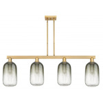 Brookhaven Cloche Linear Pendant - Brushed Brass / Brookhaven Slate