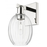 Preston Bulb Wall Sconce - Polished Nickel / Clear