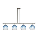 Brookhaven Globe Linear Pendant - Polished Nickel / Brookhaven Sapphire