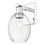 Preston Bulb Wall Sconce - Polished Chrome / Clear