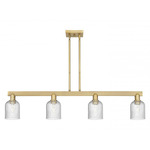 Bridal Veil 716 Linear Pendant - Brushed Brass / Seedy