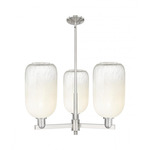Brookhaven Cloche Chandelier - Satin Nickel / Brookhaven Opal