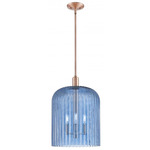 Bridal Veil Arcadia Pendant - Antique Copper / Blue