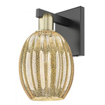 Preston Bulb Wall Sconce - Black / Antique Brass / Mercury