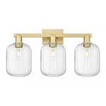 Preston Jar Bathroom Vanity Light - Satin Gold / Clear