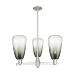 Brookhaven Almond Chandelier - Satin Nickel / Brookhaven Slate