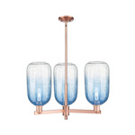 Brookhaven Cloche Chandelier - Antique Copper / Brookhaven Sapphire