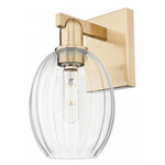 Preston Bulb Wall Sconce - Champagne Bronze / Clear