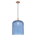 Bridal Veil 716 Pendant - Antique Copper / Blue
