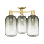 Brookhaven Cloche Triple Semi Flush Ceiling Light - Satin Gold / Brookhaven Slate