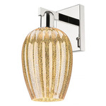 Preston Flute Wall Sconce - Polished Nickel / Mercury