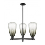 Brookhaven Almond Chandelier - Matte Black / Brookhaven Slate