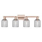 Bridal Veil 716 Bathroom Vanity Light - Antique Copper / Light Smoke