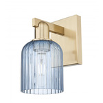 Bridal Veil Wall Sconce - Champagne Bronze / Princess Blue