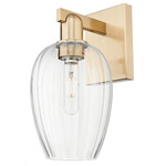 Preston Flute Wall Sconce - Champagne Bronze / Clear