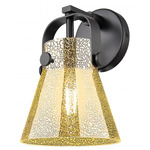 Pilaster II Cone Wall Sconce - Matte Black / Mercury