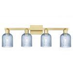 Bridal Veil 716 Bathroom Vanity Light - Satin Gold / Blue