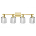 Bridal Veil 716 Bathroom Vanity Light - Satin Gold / Light Smoke