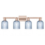 Bridal Veil 716 Bathroom Vanity Light - Antique Copper / Blue