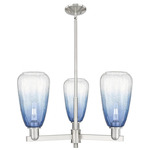 Brookhaven Almond Chandelier - Satin Nickel / Brookhaven Sapphire