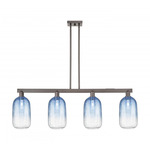 Brookhaven Cloche Linear Pendant - Oil Rubbed Bronze / Brookhaven Sapphire