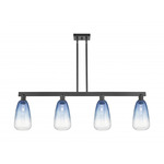 Brookhaven Almond Linear Pendant - Matte Black / Brookhaven Sapphire