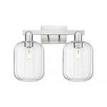 Preston Jar Bathroom Vanity Light - Brushed Satin Nickel / Clear