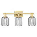 Bridal Veil 716 Bathroom Vanity Light - Satin Gold / Light Smoke
