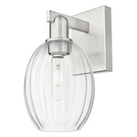 Preston Bulb Wall Sconce - Brushed Satin Nickel / Clear