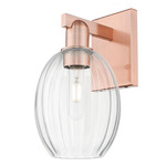 Preston Bulb Wall Sconce - Antique Copper / Clear
