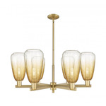 Brookhaven Almond Chandelier - Brushed Brass / Brookhaven Amber