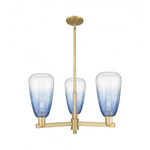 Brookhaven Almond Chandelier - Brushed Brass / Brookhaven Sapphire