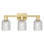 Bridal Veil 716 Bathroom Vanity Light - Satin Gold / Clear