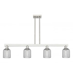 Bridal Veil 716 Linear Pendant - Brushed Satin Nickel / Light Smoke