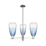 Brookhaven Almond Chandelier - Polished Nickel / Brookhaven Sapphire