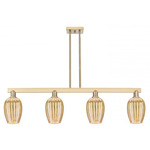 Preston Flute Linear Pendant - Champagne Bronze / Mercury