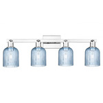 Bridal Veil 716 Bathroom Vanity Light - Polished Chrome / Blue