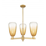 Brookhaven Almond Chandelier - Brushed Brass / Brookhaven Amber