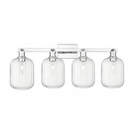 Preston Jar Bathroom Vanity Light - Polished Chrome / Clear