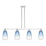 Brookhaven Almond Linear Pendant - Polished Chrome / Brookhaven Sapphire