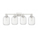 Preston Jar Bathroom Vanity Light - Brushed Satin Nickel / Clear