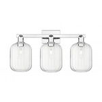 Preston Jar Bathroom Vanity Light - Polished Chrome / Clear
