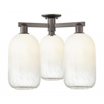Brookhaven Cloche Triple Semi Flush Ceiling Light - Oil Rubbed Bronze / Brookhaven Slate