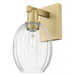 Preston Bulb Wall Sconce - Brushed Brass / Clear